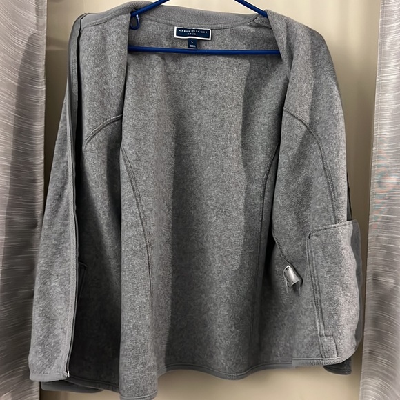 Karen Scott grey fleece jacket size large - Picture 3 of 3